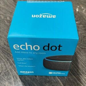 Amazon Echo Dot in Black and Blue